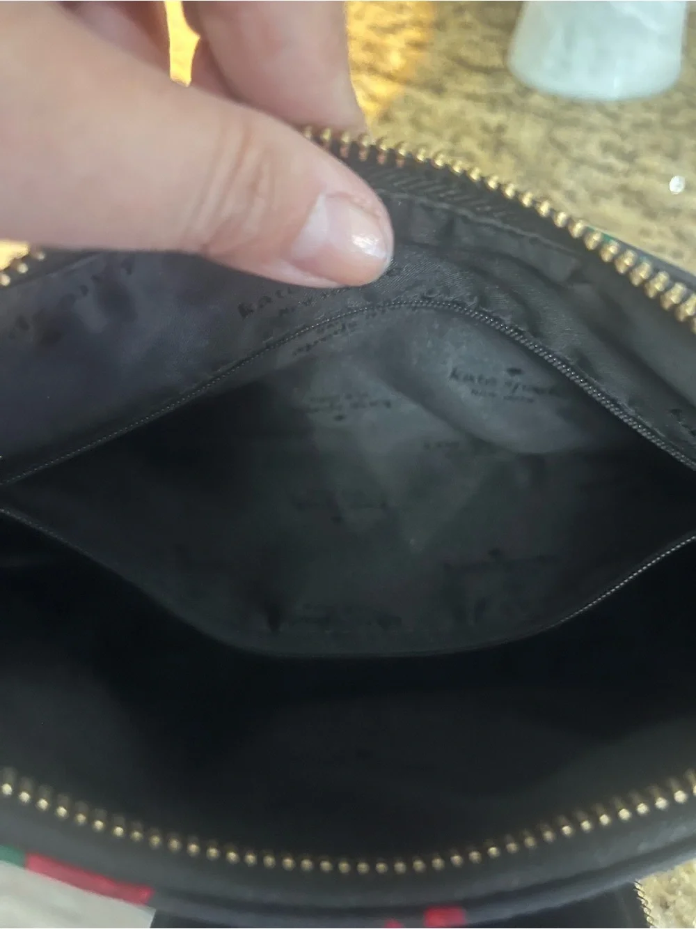 EUC Kate Spade nylon Chelsea Rose Crossbody Bag & Coin Purse